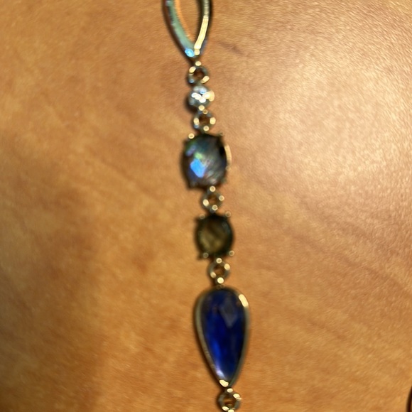 Anne Klein faux gold/gems necklace - Picture 3 of 4